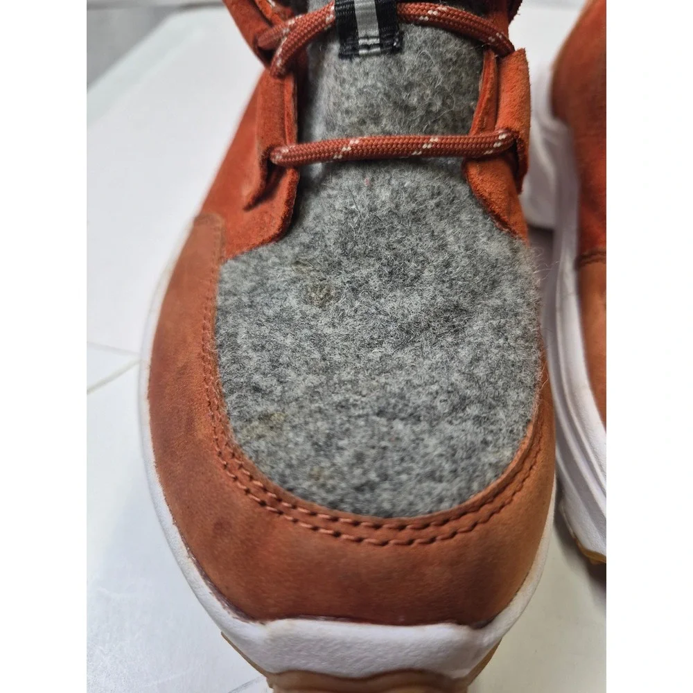 Sorel Kinetic Breakthru Conquest Waterproof Suede Boots Clay Grey NL4903-849 7.5